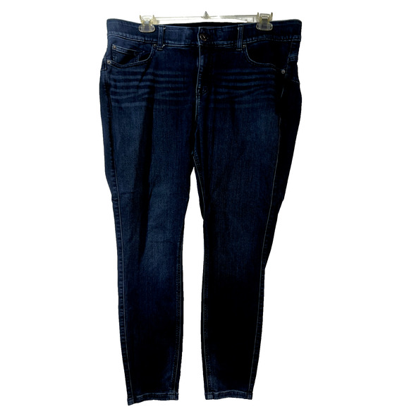 Torrid Premium Jeans Size 20R Dark Blue Elastic Waist Bombshell Skinny Jean - Picture 1 of 7